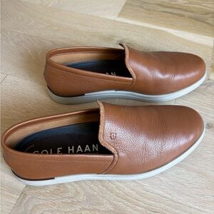 Cole Haan Men’s Cognac Leather Slip-On Loafers